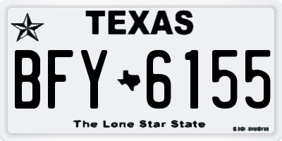 TX license plate BFY6155