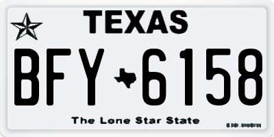 TX license plate BFY6158