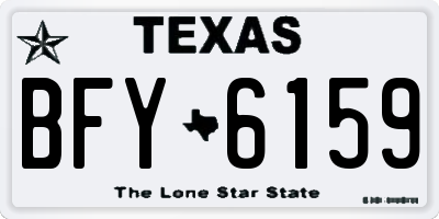 TX license plate BFY6159