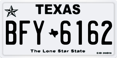 TX license plate BFY6162