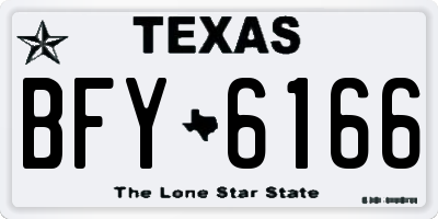 TX license plate BFY6166