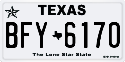 TX license plate BFY6170
