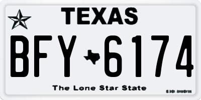TX license plate BFY6174