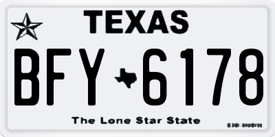 TX license plate BFY6178