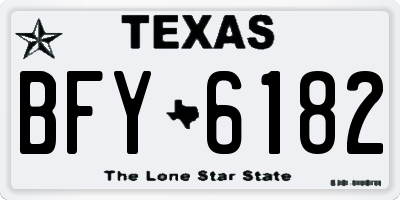 TX license plate BFY6182