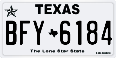 TX license plate BFY6184