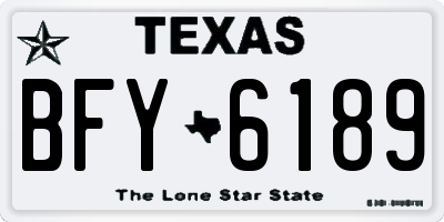 TX license plate BFY6189