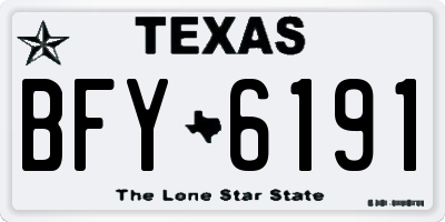 TX license plate BFY6191
