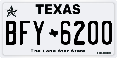 TX license plate BFY6200