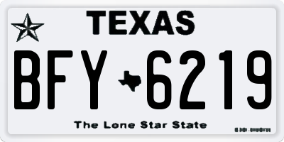 TX license plate BFY6219