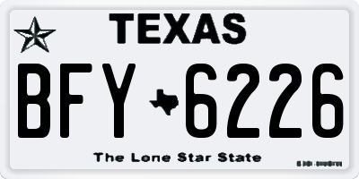 TX license plate BFY6226