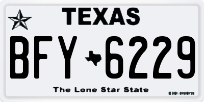 TX license plate BFY6229