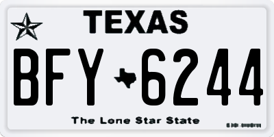TX license plate BFY6244