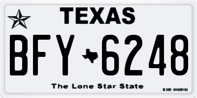 TX license plate BFY6248