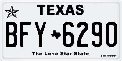 TX license plate BFY6290