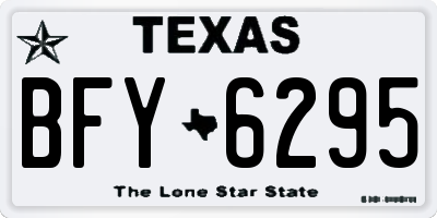TX license plate BFY6295