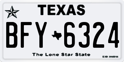 TX license plate BFY6324