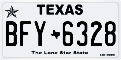 TX license plate BFY6328