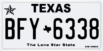 TX license plate BFY6338
