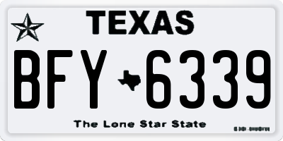 TX license plate BFY6339