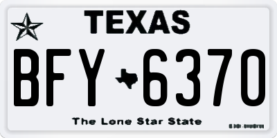 TX license plate BFY6370