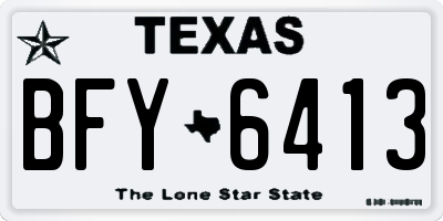 TX license plate BFY6413