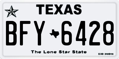 TX license plate BFY6428