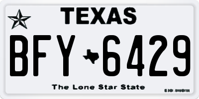TX license plate BFY6429