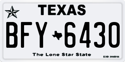 TX license plate BFY6430