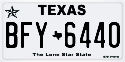 TX license plate BFY6440