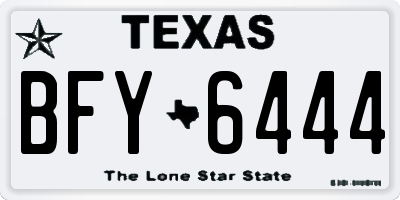 TX license plate BFY6444