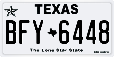 TX license plate BFY6448