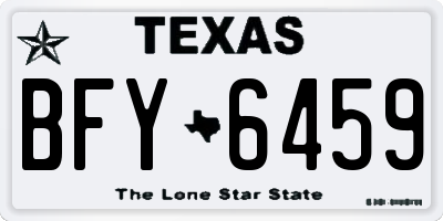 TX license plate BFY6459
