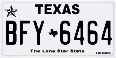 TX license plate BFY6464