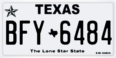 TX license plate BFY6484
