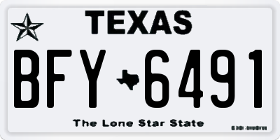 TX license plate BFY6491