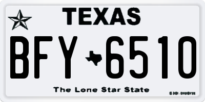 TX license plate BFY6510