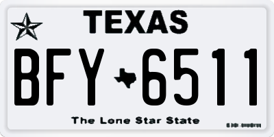TX license plate BFY6511