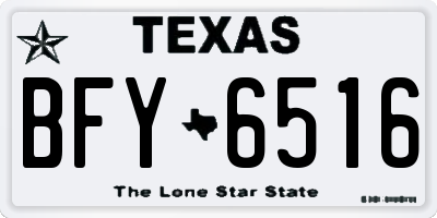 TX license plate BFY6516
