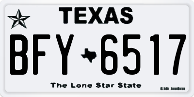 TX license plate BFY6517