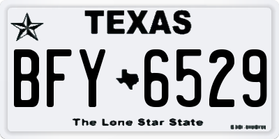 TX license plate BFY6529