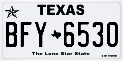 TX license plate BFY6530