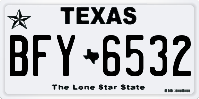 TX license plate BFY6532
