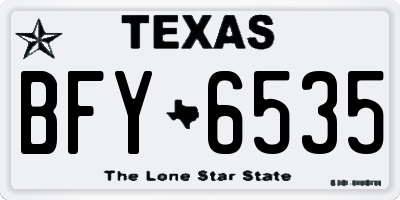 TX license plate BFY6535