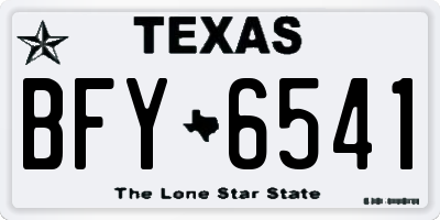 TX license plate BFY6541
