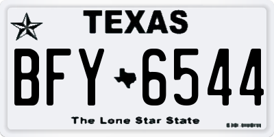 TX license plate BFY6544