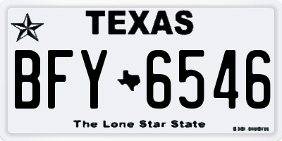 TX license plate BFY6546