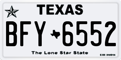TX license plate BFY6552