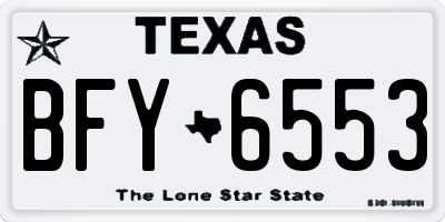 TX license plate BFY6553