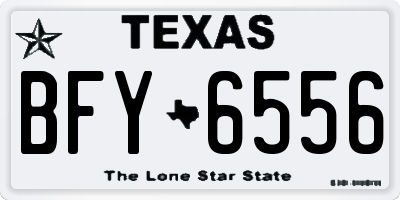 TX license plate BFY6556